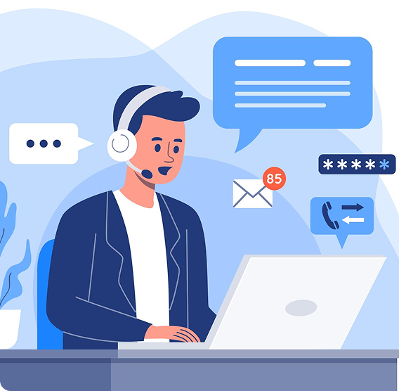 A GenZ DevLabs support engineer taking a call