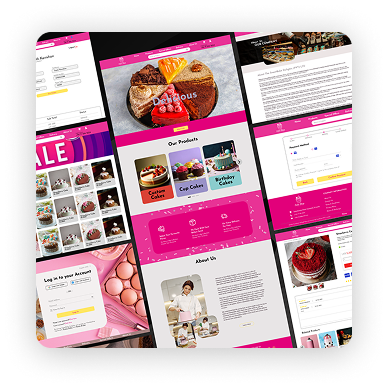 Cakesale website preview